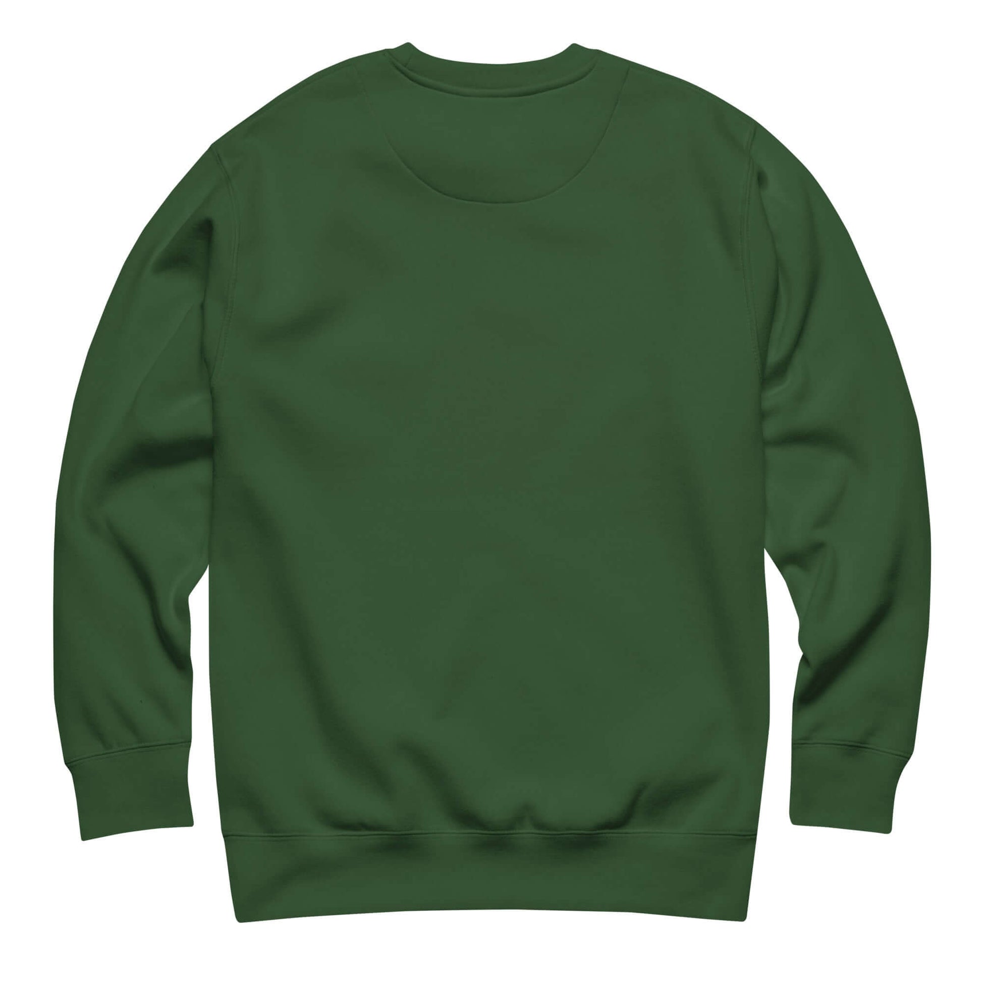 Back view of a Women's Peace, Love, Pickleball Premium Sweatshirt in green, showcasing cozy style for pickleball enthusiasts.