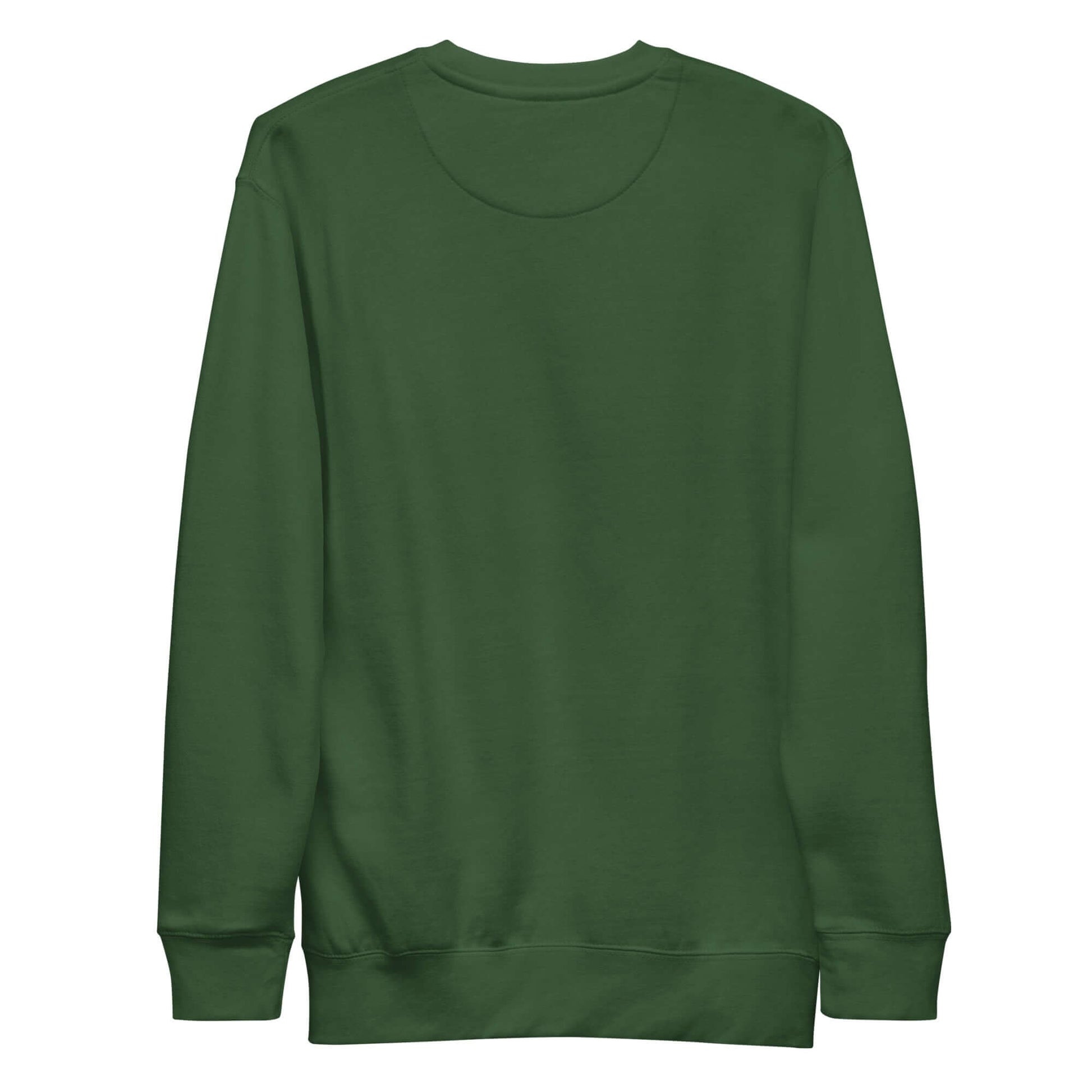 Back view of Women's Peace, Love, Pickleball Premium Sweatshirt in green, perfect for comfort and style during pickleball.