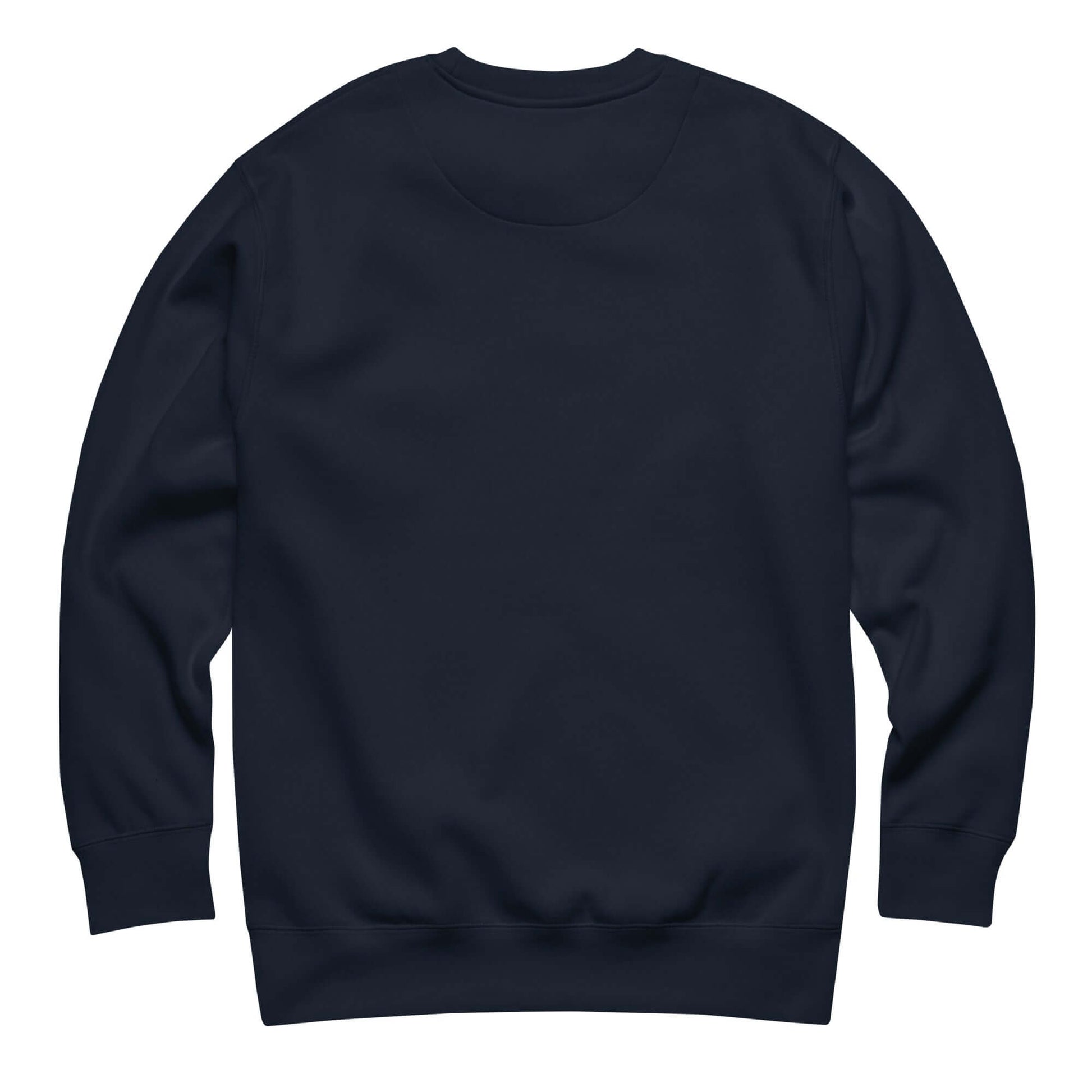 Back view of Women's Peace, Love, Pickleball Premium Sweatshirt in navy, perfect for casual wear and sports.