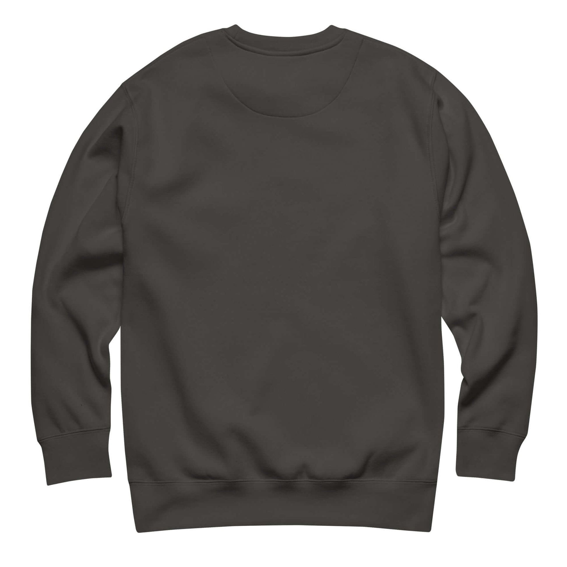 Back view of Women's Peace, Love, Pickleball Premium Sweatshirt in dark color, ideal for casual wear and pickleball enthusiasts.