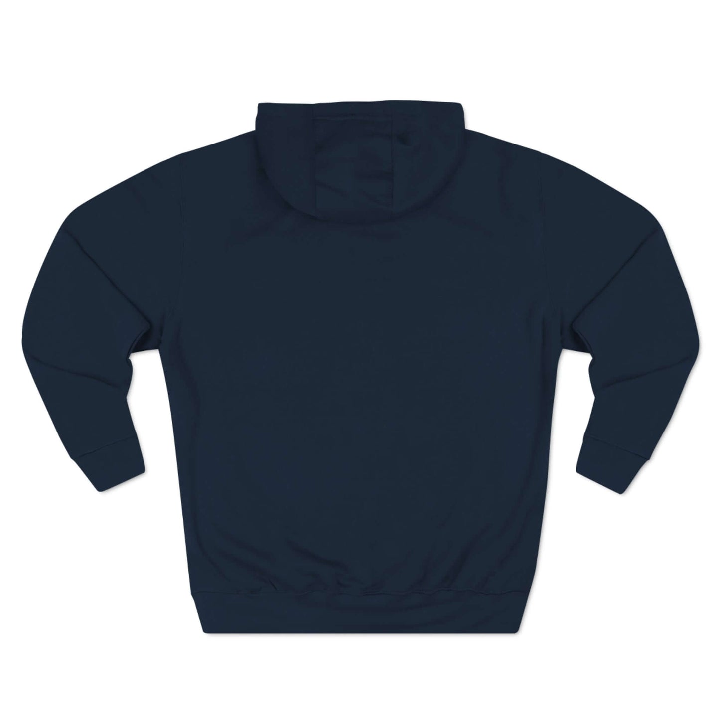 Urban FO Pickleball Series Three-Panel Fleece Hoodie in black, back view showcasing durable and cozy design for sports enthusiasts.