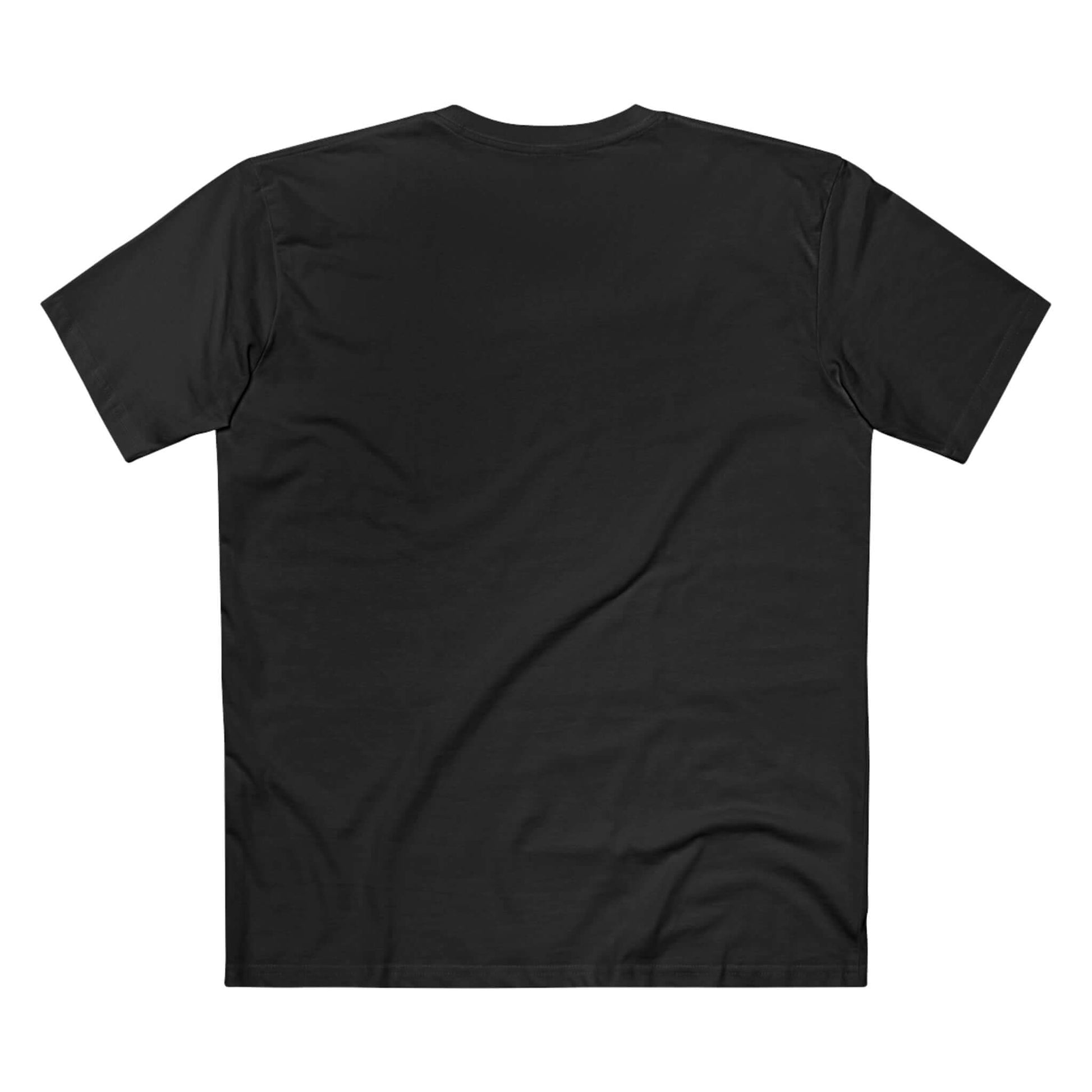 Back view of black Urban FO Pickleball Series T-Shirt, made from 100% combed, ring-spun cotton for comfort and durability.