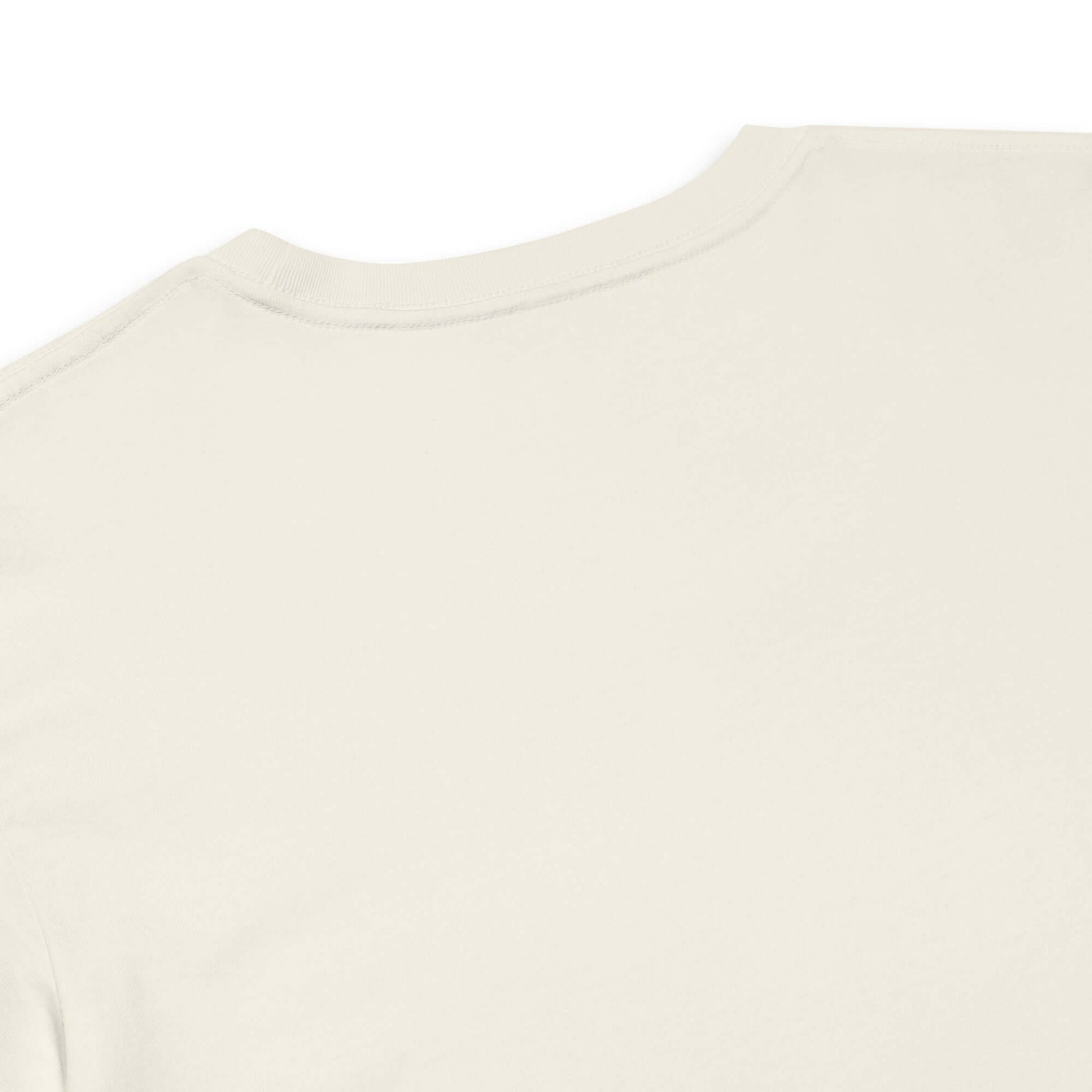 Back view of a Women's Peace, Love, Pickleball Crop Top in light cream, showcasing its stylish design and comfortable fit.