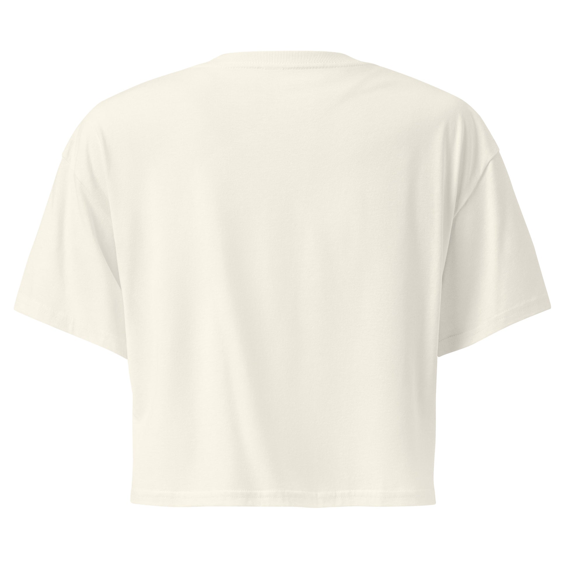 Back view of a Women's LOVE Pickleball Crop Top in soft cotton fabric, perfect for active and casual wear.