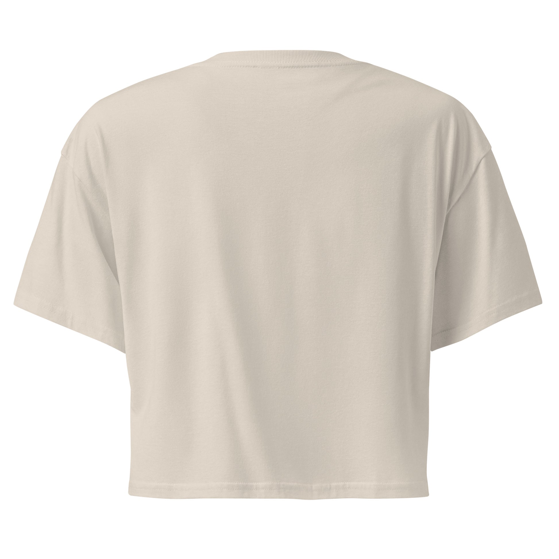 Back view of the Women’s LOVE Pickleball Crop Top in soft cotton, perfect for stylish and comfortable days on the court.