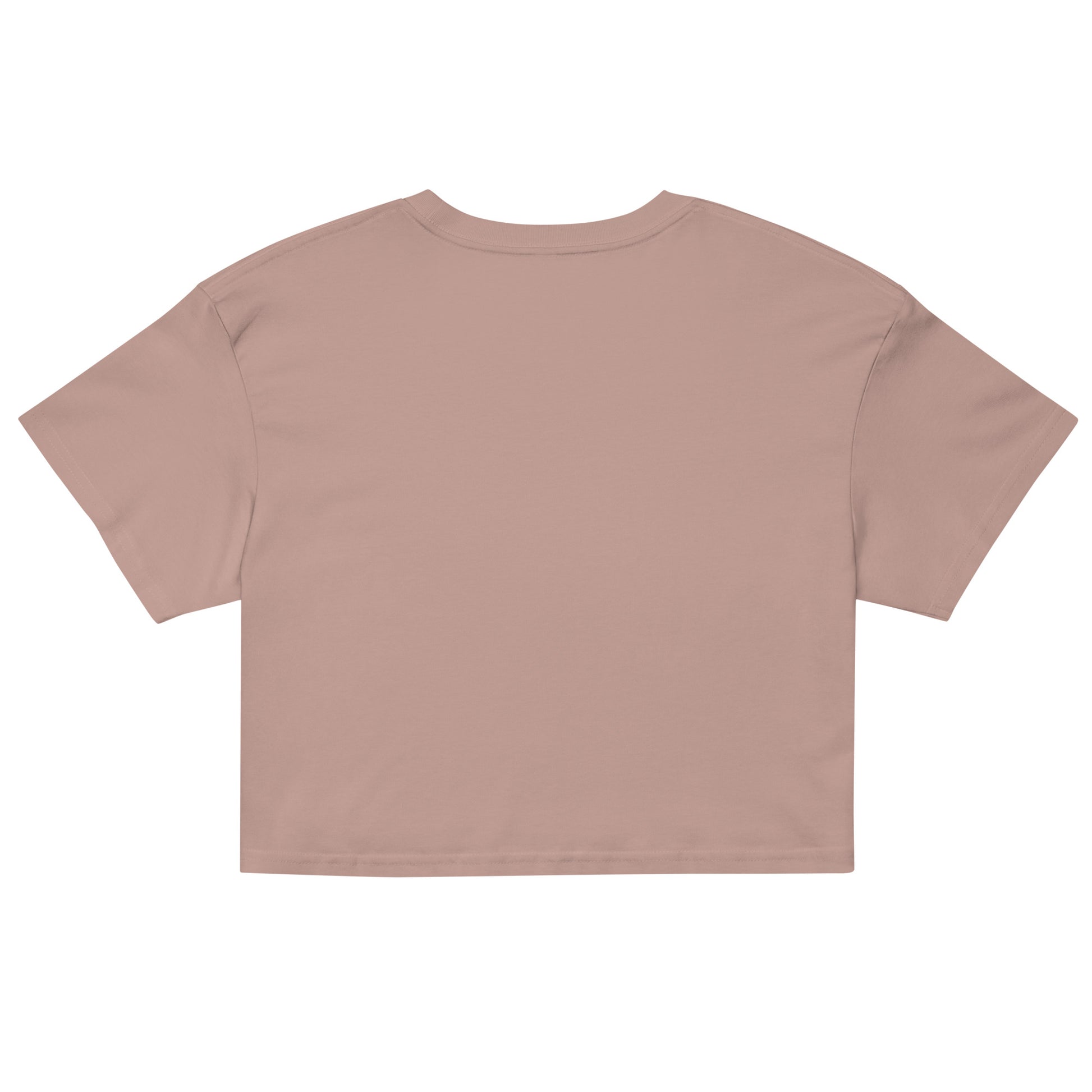 Back view of Women’s LOVE Pickleball Crop Top in soft beige, made from 100% combed cotton for ultimate comfort.