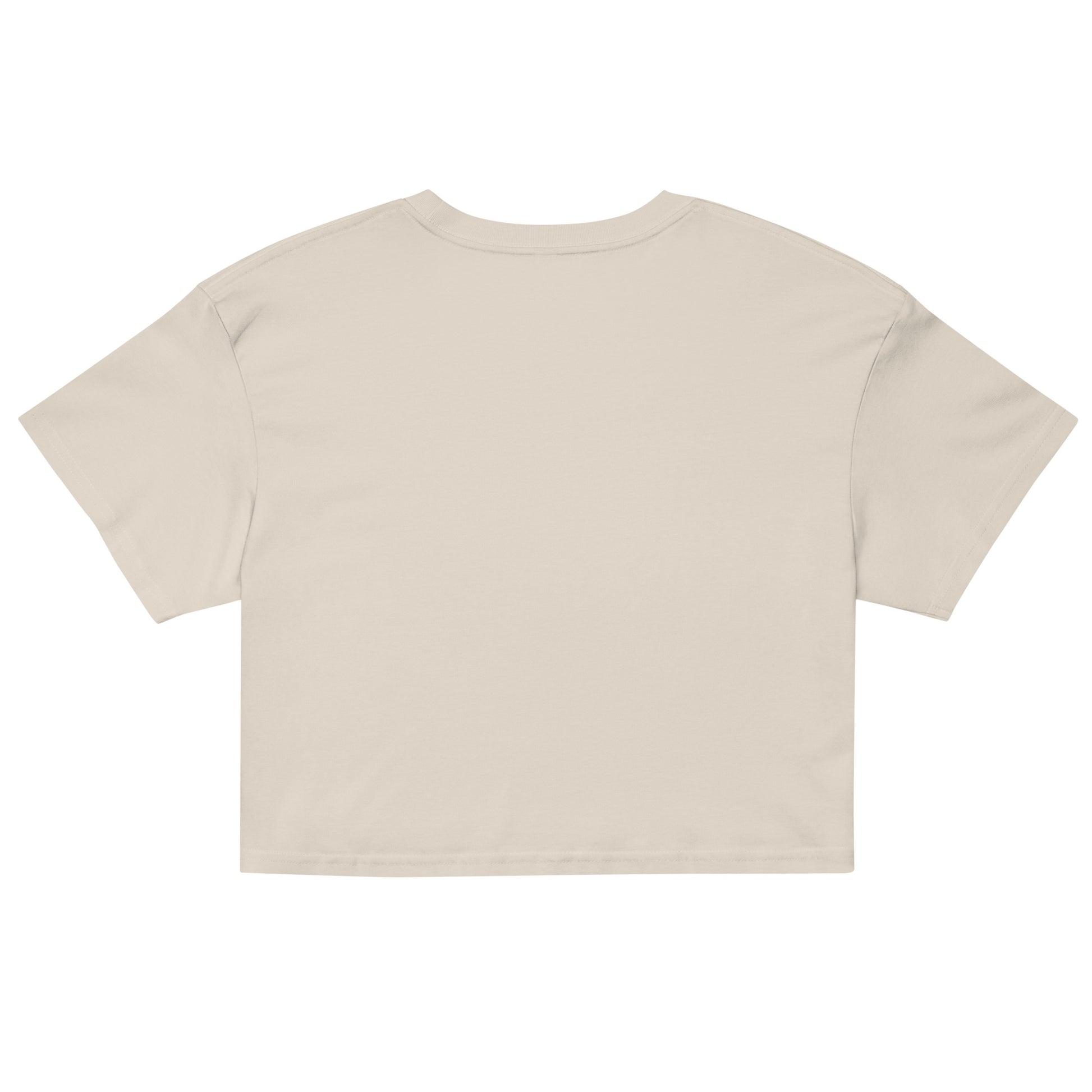 Back view of Women's LOVE Pickleball Crop Top in soft beige color, perfect for stylish comfort on and off the court.