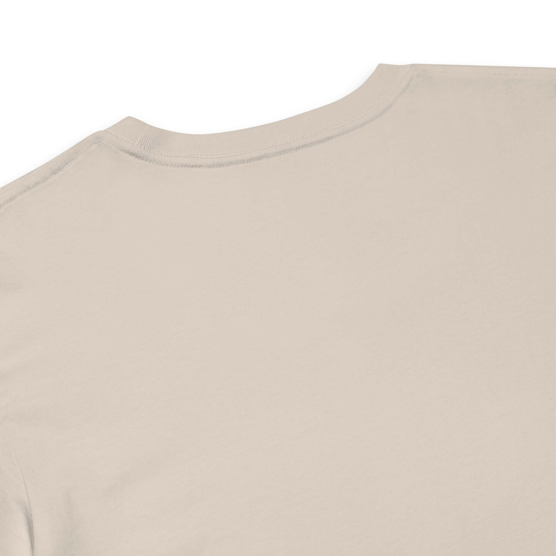 Back view of beige Women’s Peace, Love, Pickleball Crop Top showcasing soft fabric and comfortable design.