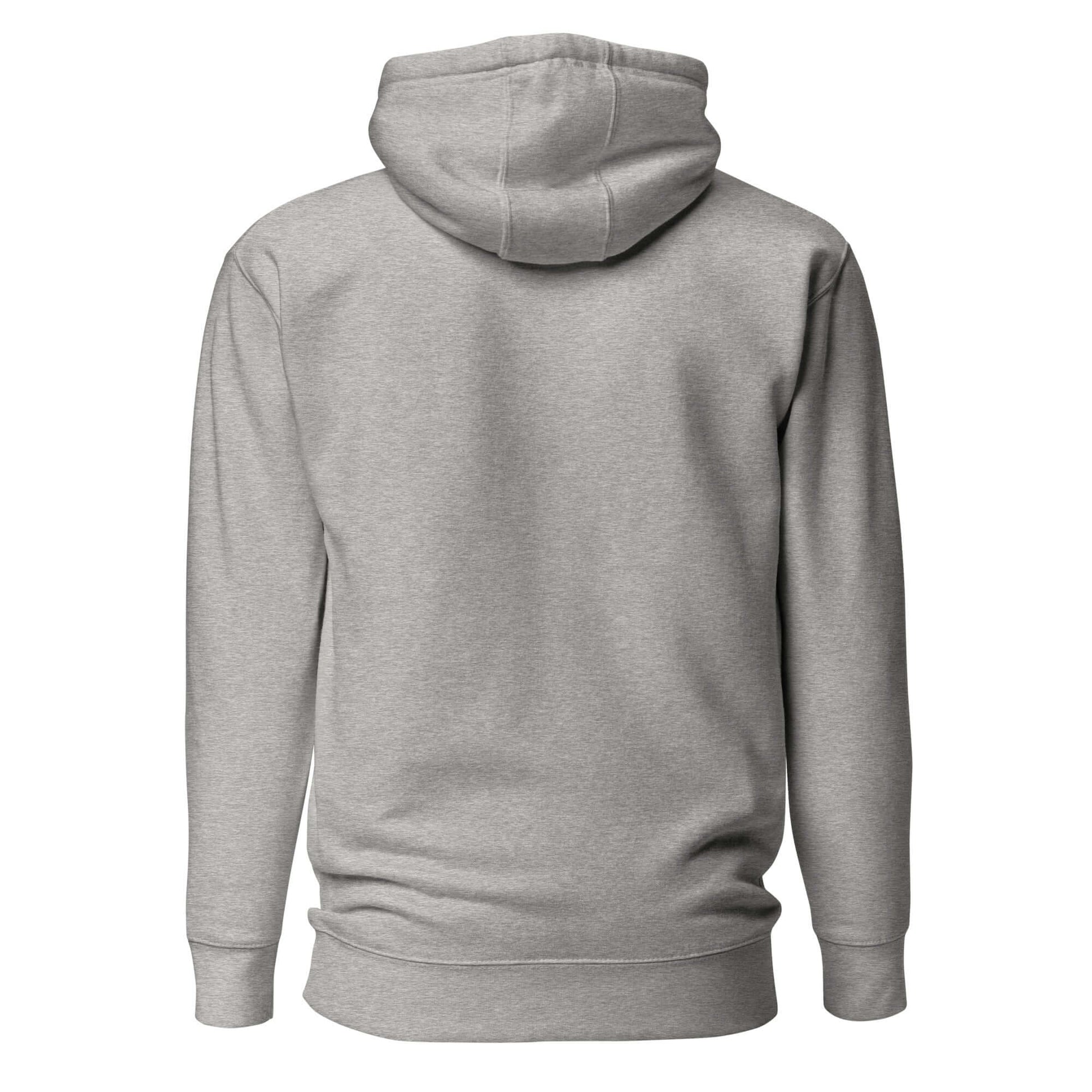 Back view of Women's Peace, Love, Pickleball Hoodie in gray, showcasing its cozy design and comfortable fit.