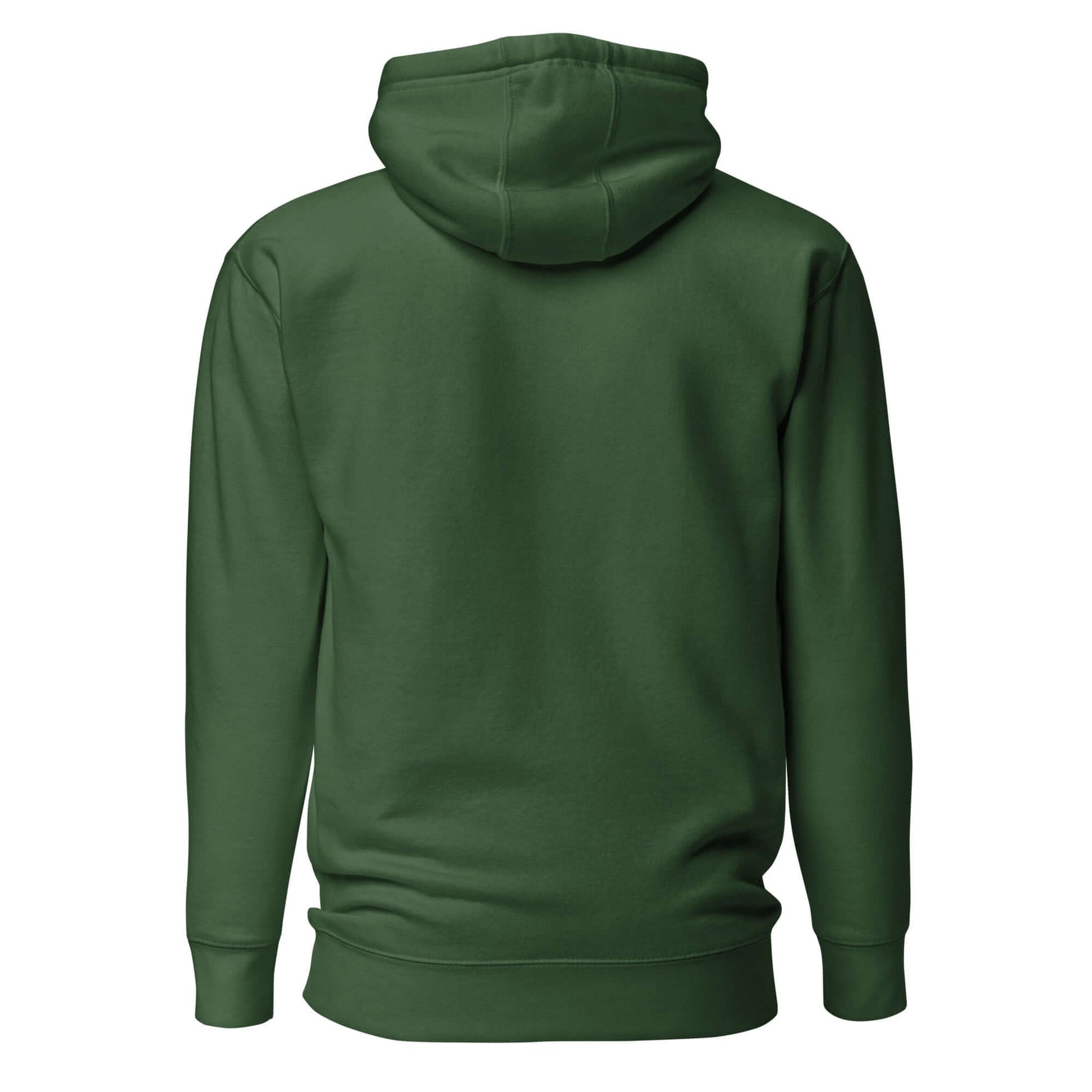 Back view of Women's Peace, Love, Pickleball Hoodie in green, perfect for casual wear and pickleball matches.