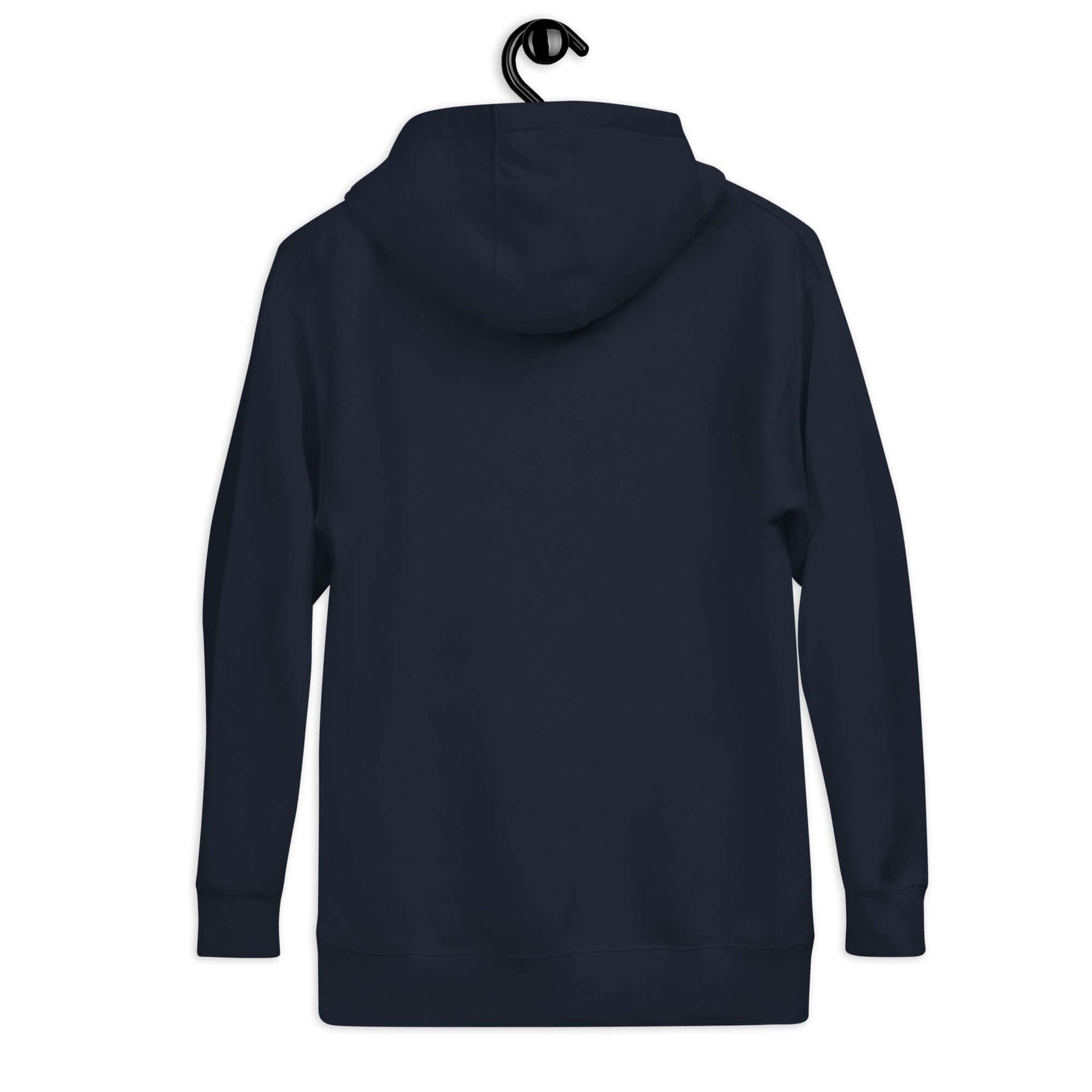 Back view of Women's Peace, Love, Pickleball Hoodie in dark color, ideal for casual wear and comfort.