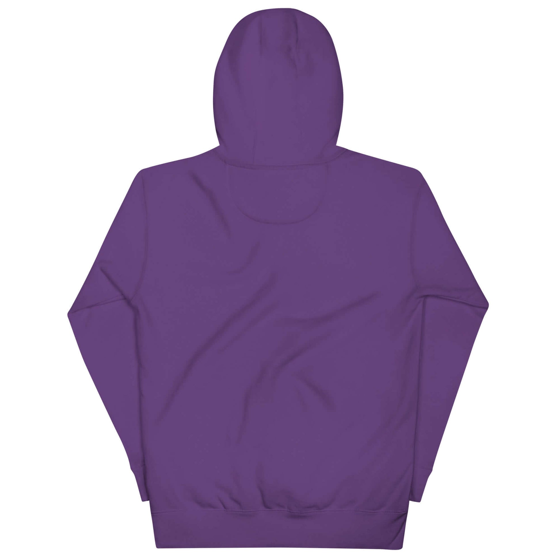 Back view of Women's Peace, Love, Pickleball Hoodie in purple, perfect for comfort and style.