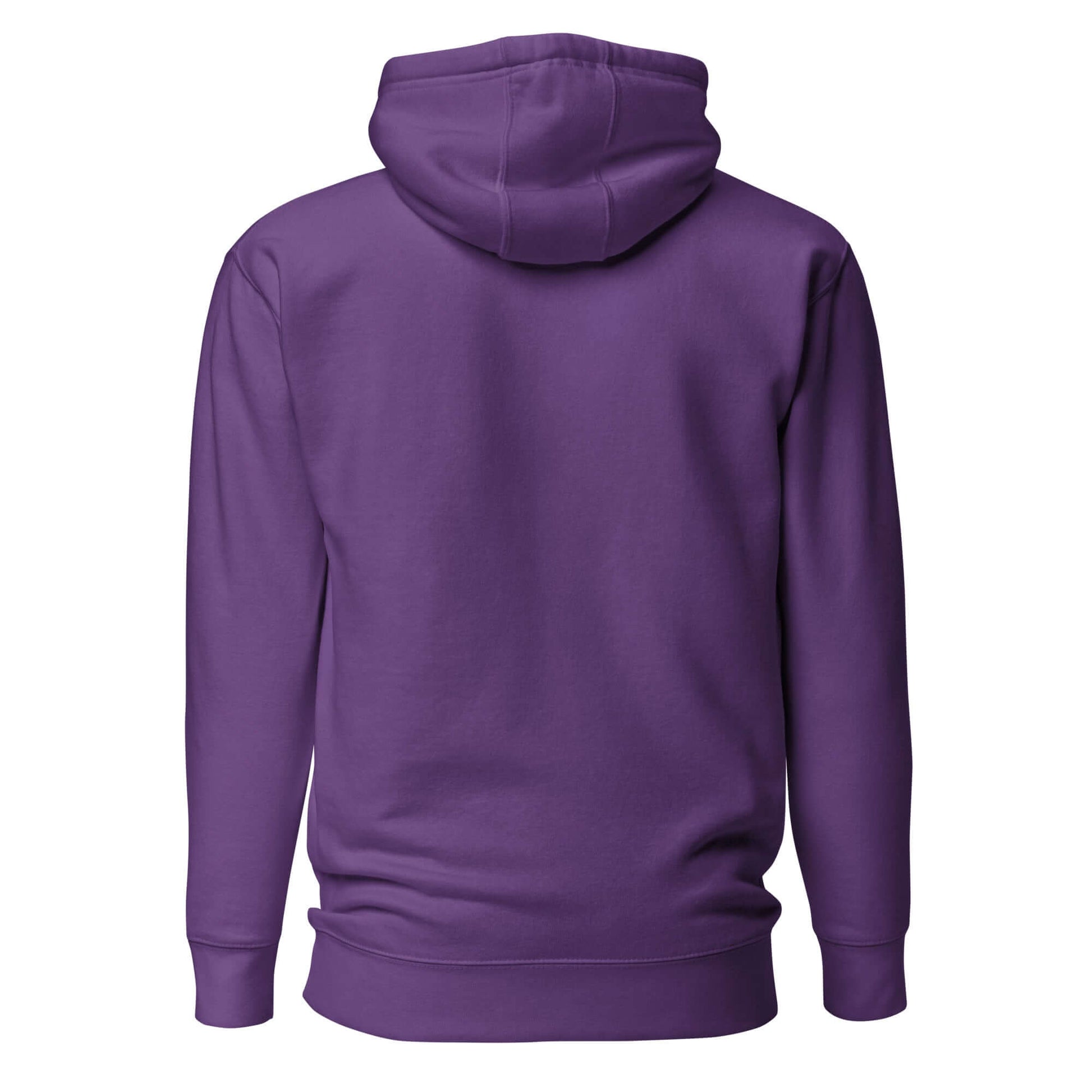 Back view of a purple Women's Peace, Love, Pickleball Hoodie, perfect for comfort and style.