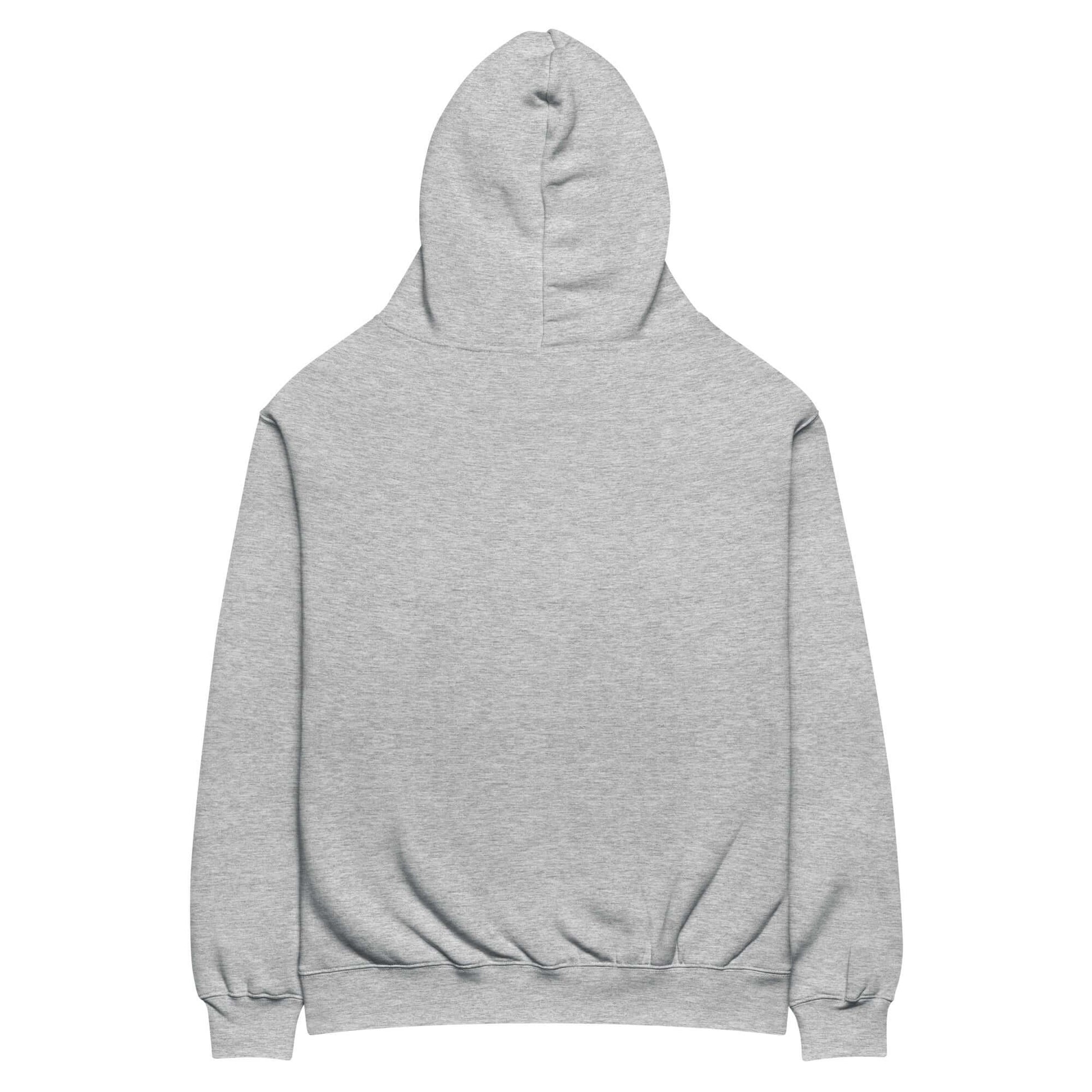 Back view of a women's oversized gray hoodie, perfect for cozy comfort and pickleball style.