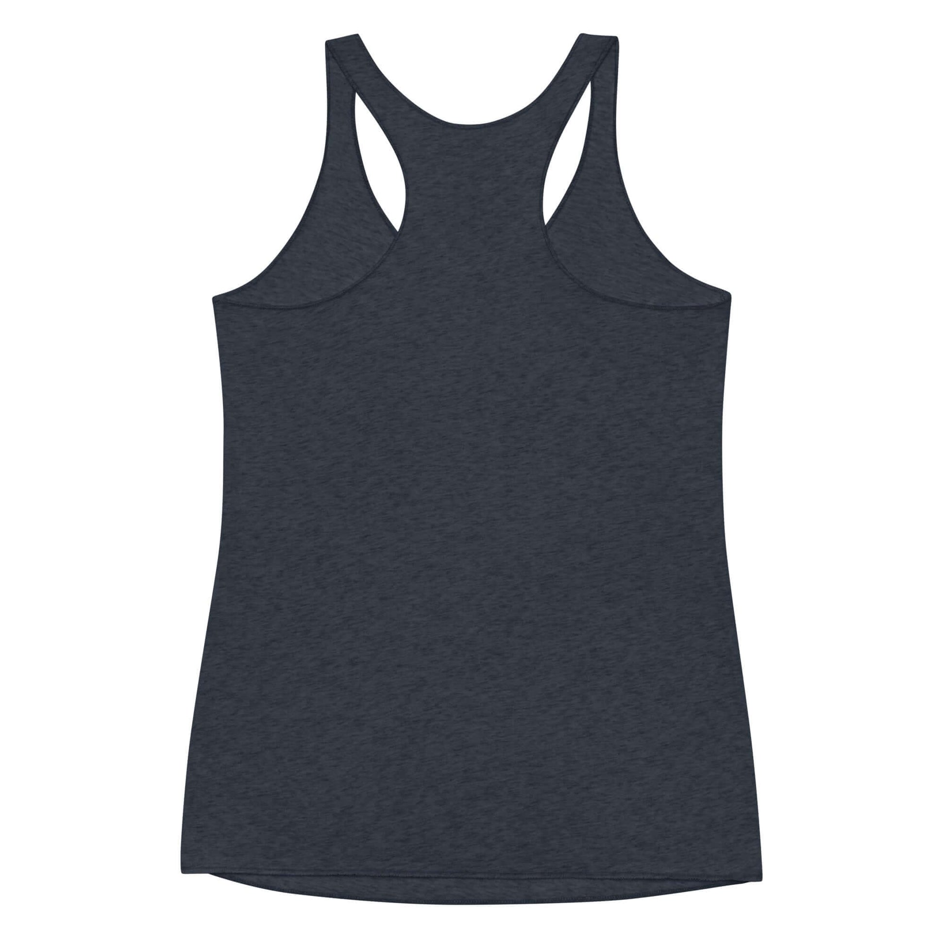 Back view of Women's Peace, Love, Pickleball Racerback Tank showcasing its stylish design and comfortable fit.