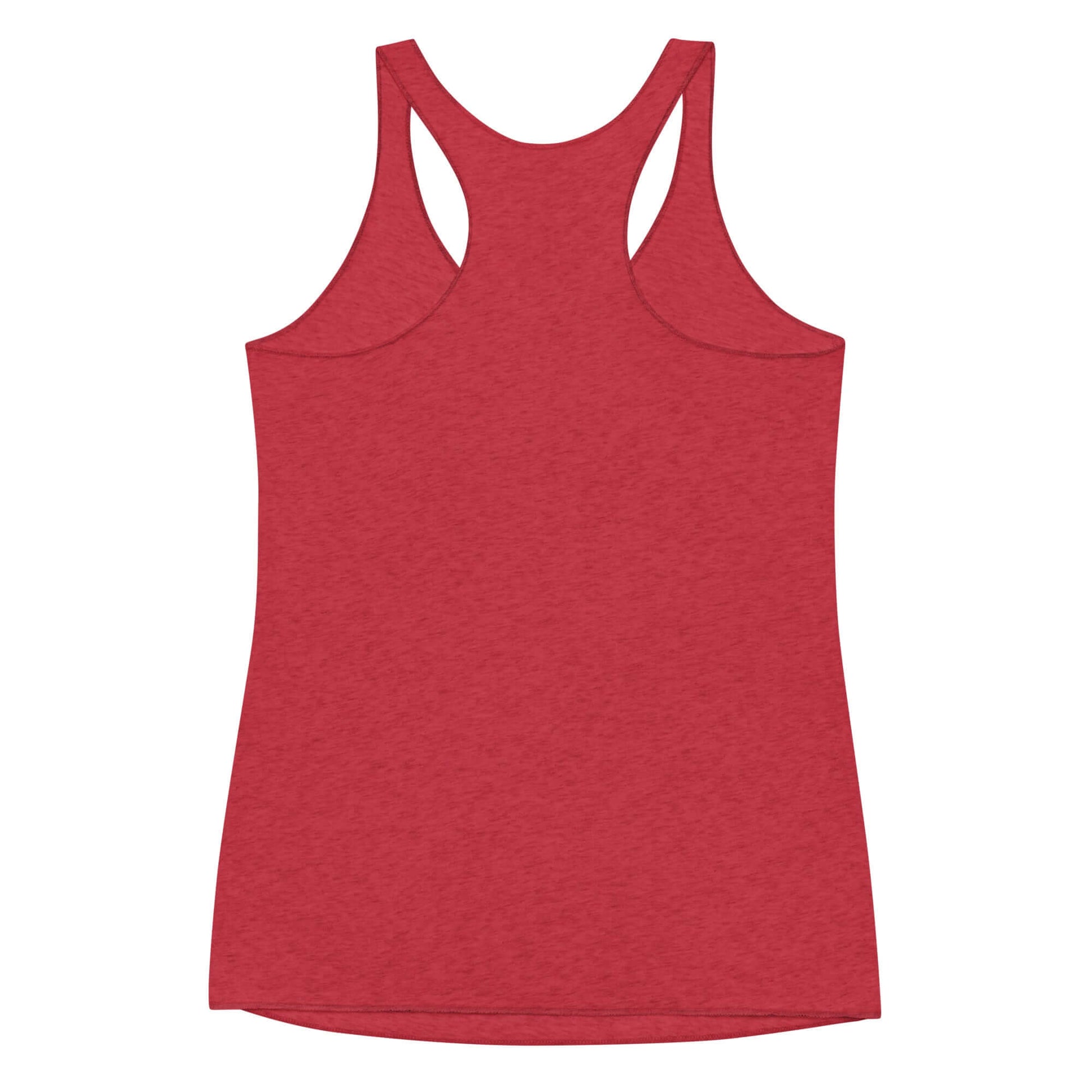 Red women's racerback tank top, designed for comfort and style, ideal for pickleball players.