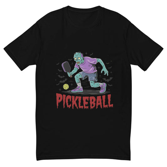 Front of Zombie Pickleball Smash: Haunt the Court Tee Shirt (Black)