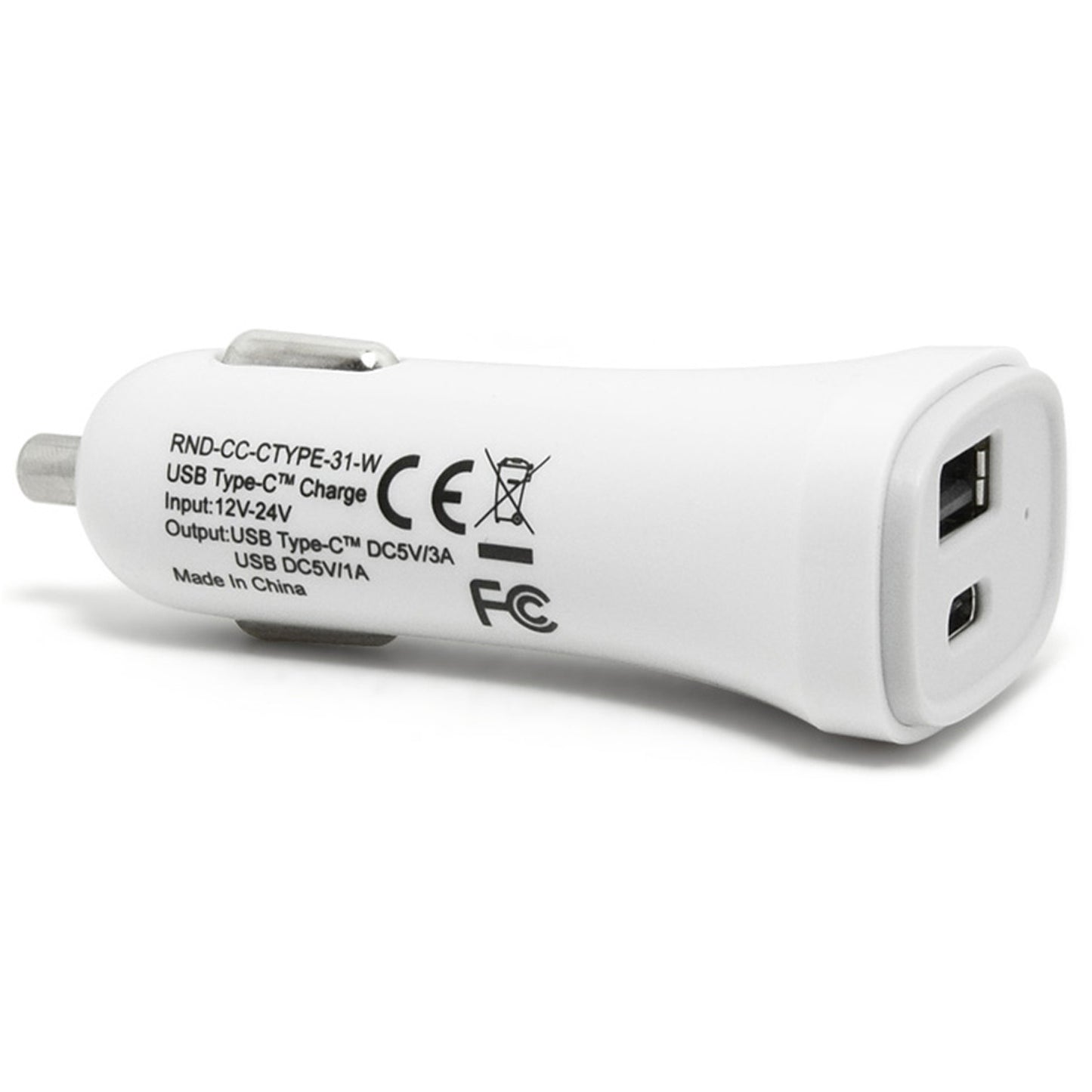 RND Fast Charging 4 amp USB Type-C Car Charger 