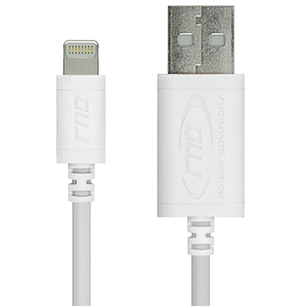 White Apple Lightning Cable to USB - Close-Up