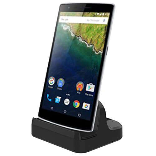 Quick Charge Type-C Dock for Cell Phones with USB-C Cable for fast charging and synchronization.